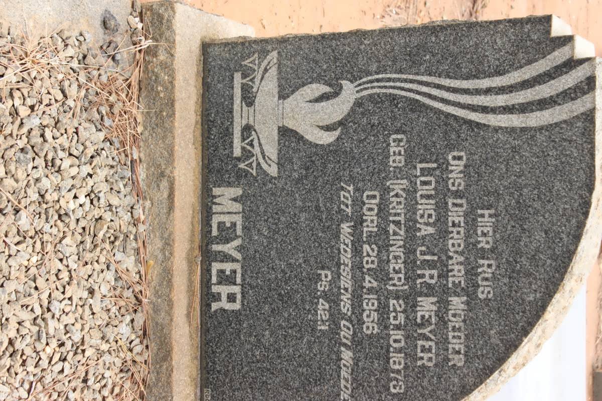 MEYER Louisa J.R. nee KRITZINGER 1873-1956