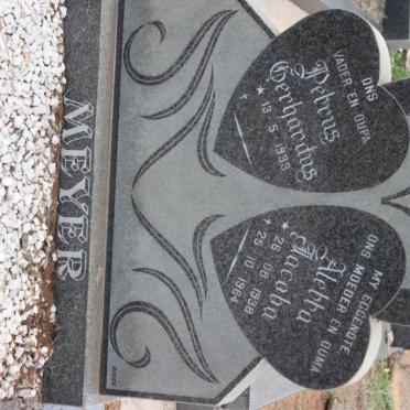 MEYER Petrus Gerhardus 1933- &amp; Aletta Jacoba 1938-1984