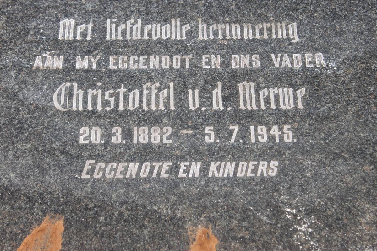 MERWE Christoffel, van der 1882-1945