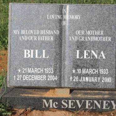 McSEVENEY Bill 1933-2004 &amp; Lena 1933-2010