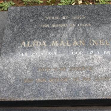 MALAN Alida nee NEL 1918-1996