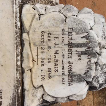 MARAIS Elizabeth Johanna 1869-1910