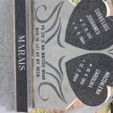 MARAIS Cornelius Johannes 1912-1984 &amp; Magdalena Carolina 1918-1984