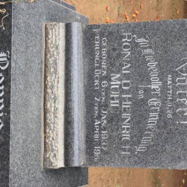 MUHL Ronald Heinrich 1937-1961