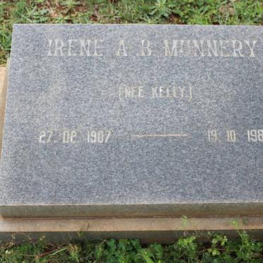 MUNNERY Irene A.B. nee KELLY 1907-1988