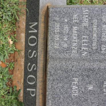 MOSSOP Marie Ellen nee MACKENZIE 1920-1993