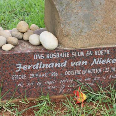 NIEKERK Ferdinand, van 1986-2001