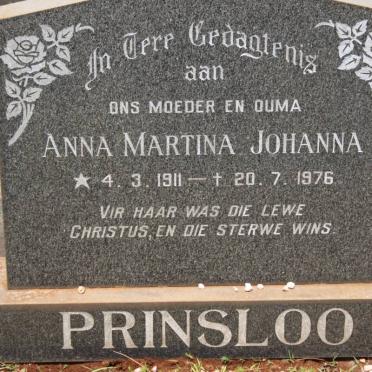 PRINSLOO Anna Martina Johanna 1911-1976