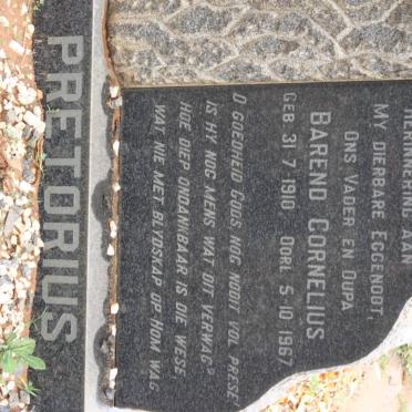 PRETORIUS Barend Cornelius 1910-1967