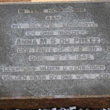 PREEZ Anna M.S., du nee TAUTE 1887-1942