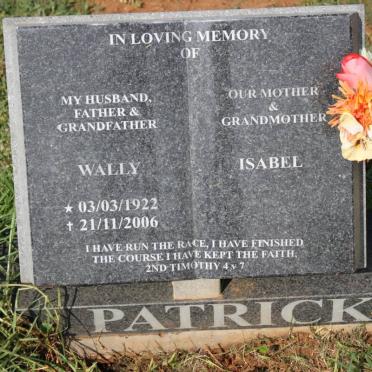 PATRICK Wally 1922-2006 &amp; Isabel 