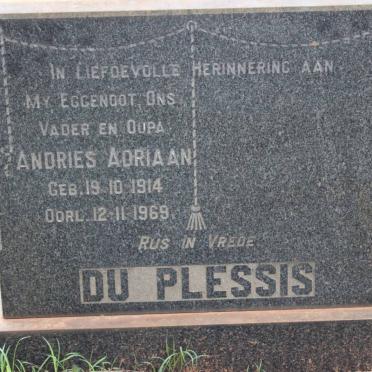 PLESSIS Andries Adriaan, du 1914-1969