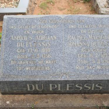 PLESSIS Andries Adriaan, du 1899-1956 &amp; Rachel Magdalena Johanna COLYN 1893-1965