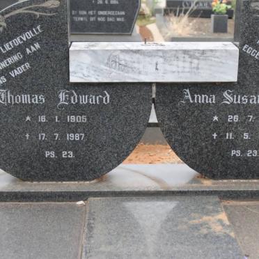 QUENUIN Thomas Edward 1905 1987 &amp; Anna Susanna 1905-1985