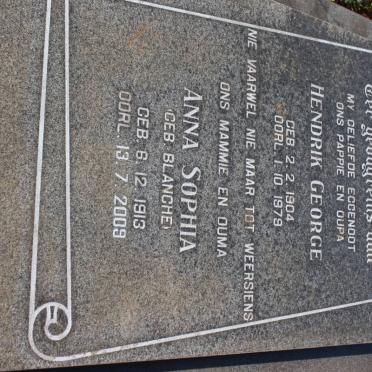 RENSBURG Hendrik George, Janse van 1904-1979 &amp; Anna Sophia BLANCHE 1913-2009