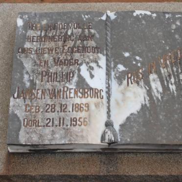 RENSBURG Phillip, Jansen van 1869-1956
