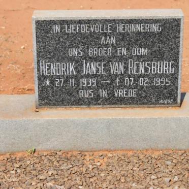RENSBURG Hendrik, Janse van 1939-1995