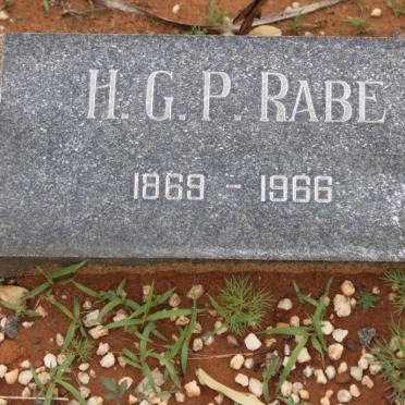 RABE H.G.P. 1869-1966