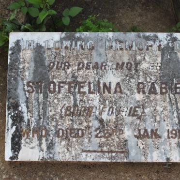 RABIE Izak -1930 &amp; Stoffelina FOURIE -1918