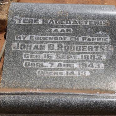 ROBBERTSE Johan B. 1882-1943