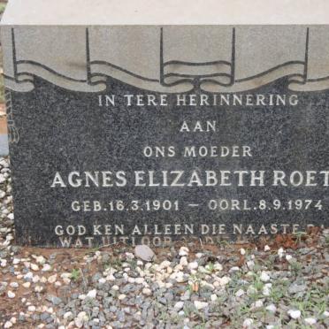 ROETS Agnes Elizabeth 1901-1974