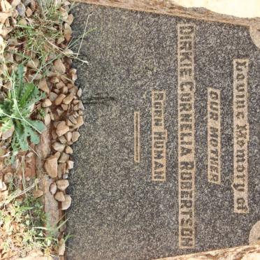 ROBERTSON Dirkie Cornelia nee HUMAN