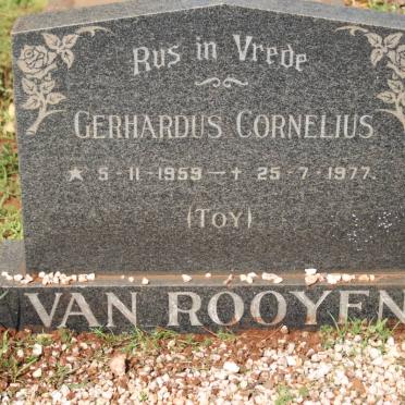 ROOYEN Gerhardus Cornelius, van 1959-1977