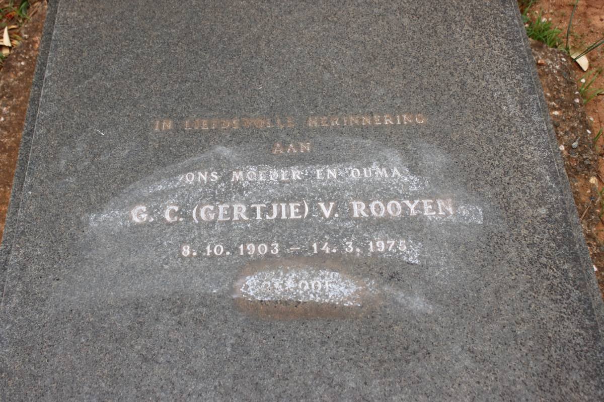 ROOYEN G.C. 1903-1975