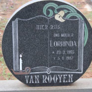 ROOYEN Lorrinda, van 1965-1987