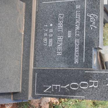 ROOYEN Gerrit Renier, van 1905-1977