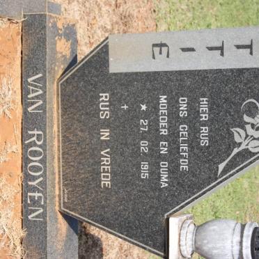 ROOYEN Bettie, van 1915-