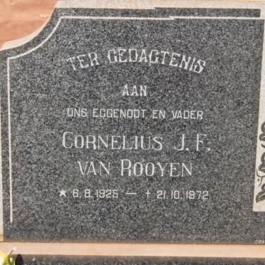 ROOYEN Cornelius J.F., van 1925-1972