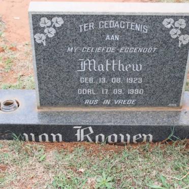 ROOYEN Matthew, van 1923-1990