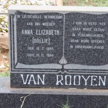 ROOYEN Anna Elizabeth, van 1895-1984