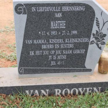 ROOYEN Marthie, van 1953-1999
