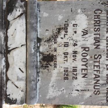 ROOYEN Christian Stefanus, van 1872-1926