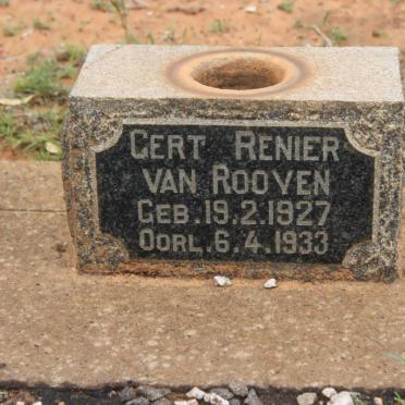 ROOYEN Gert Renier, van 1927-1933