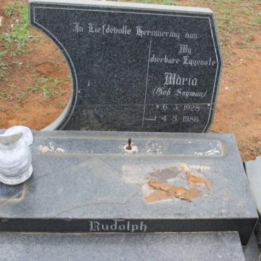 RUDOLPH Maria nee SNYMAN 1928-1986