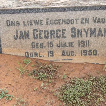 SNYMAN Jan George 1911-1950