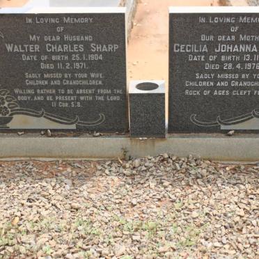 SHARP Walter Charles 1904-1971 &amp; Cecilia Johanna 1896-1976