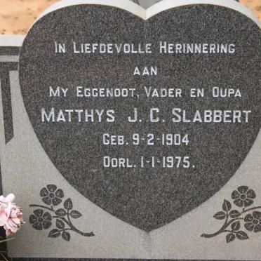 SLABBERT Matthys J.C. 1904-1975 &amp; Elizabeth M.E. SMITH 1907-1969