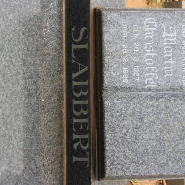 SLABBERT Martin Christoffel 1927-1988 &amp; Betty FOURIE 1929-