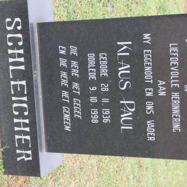 SCHLEICHER Klaus Paul 1936-1998