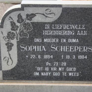 SCHEEPERS Sophia 1894-1984