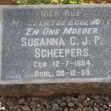 SCHEEPERS Susanna C.J.P. 1884-1950