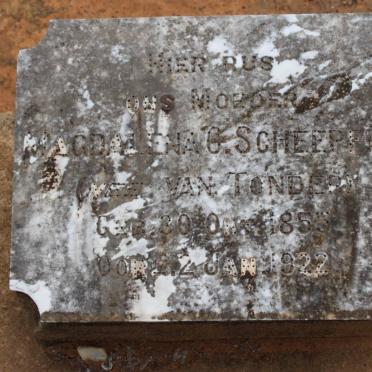 SCHEEPERS Magdalena C. nee VAN TONDER 1855-1922
