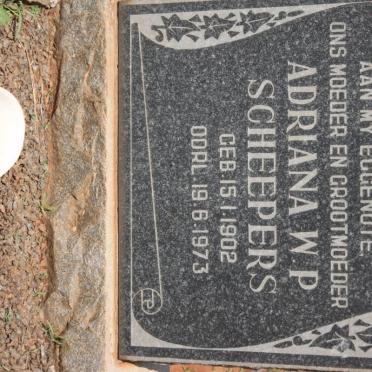 SCHEEPERS Adriana W.P. 1902-1973