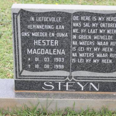 STEYN Hester Magdalena 1903-1998
