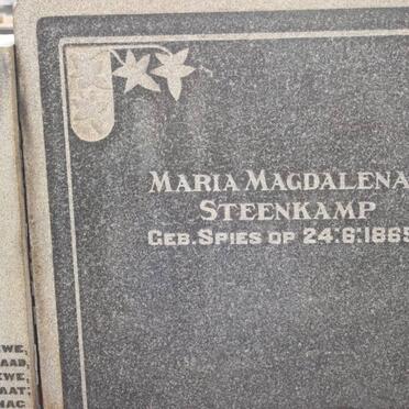 STEENKAMP Maria Magdalena nee SPIES 1865-