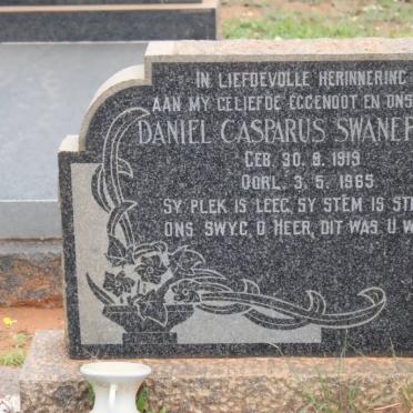SWANEPOEL Daniel Casparus 1919-1965 &amp; Wilehelemina Christiana 1932-2010